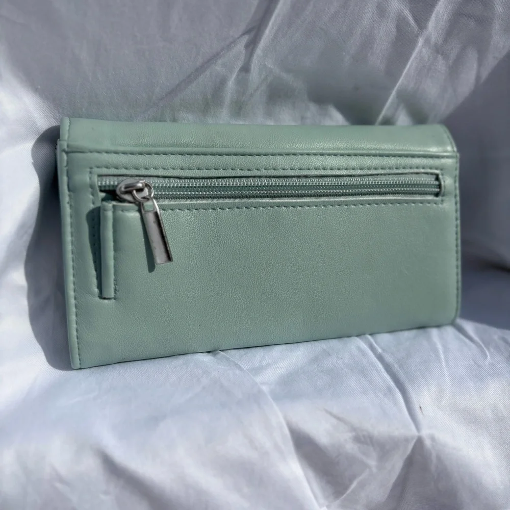 Green Wallet with Infinity Clasp